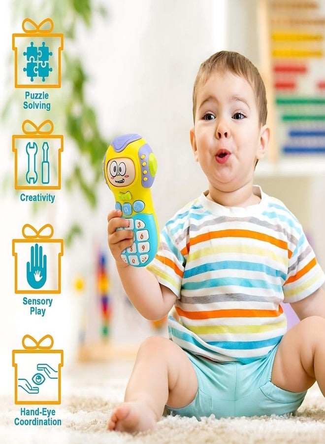 PLUSPOINT Baby Telephone Toy for 1-3 Year Olds with Light & Music - Role-Play Fun & Learning Toy Phone for 6-36 Months Toddlers,Multicolour - Image 4